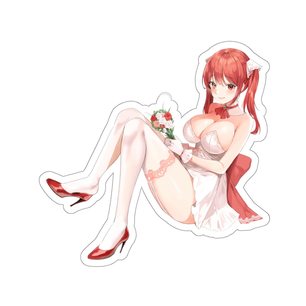 Hololive Sexy Bride Houshou Marine Waterproof Sticker - Ecchi Vinyl Decal