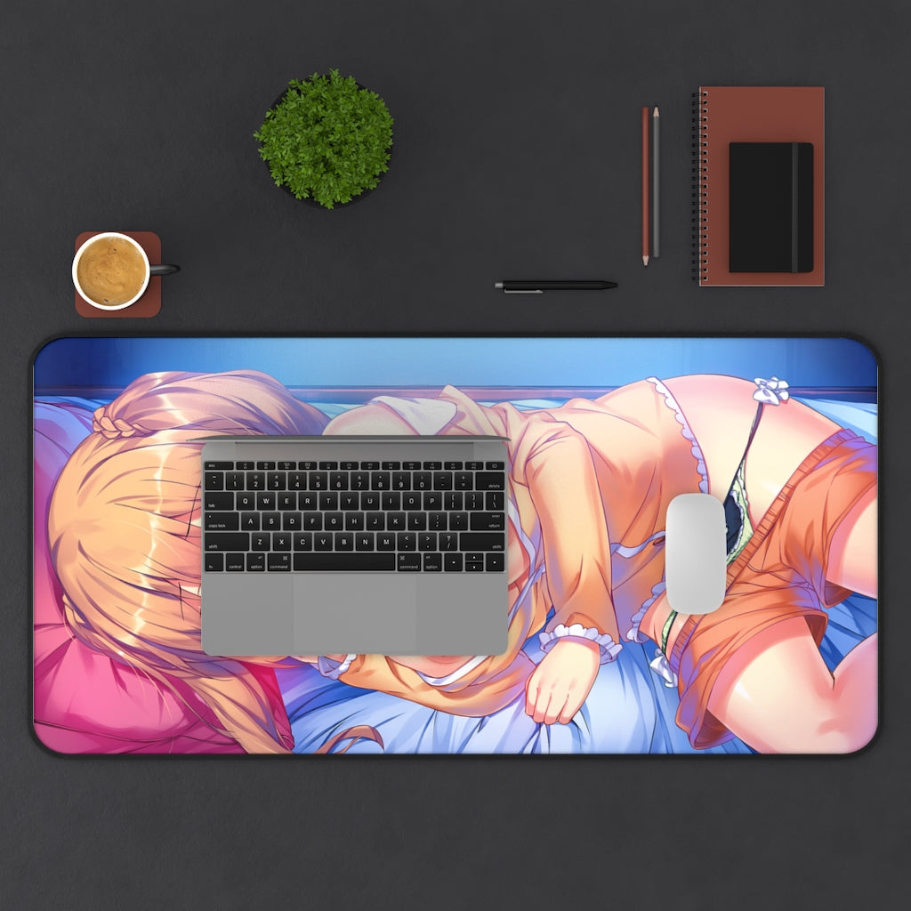 Under One Wing Sexy Mousepad - Sasaki Kazusa Big Nude Boobs Anime Desk Mat - Gaming Playmat