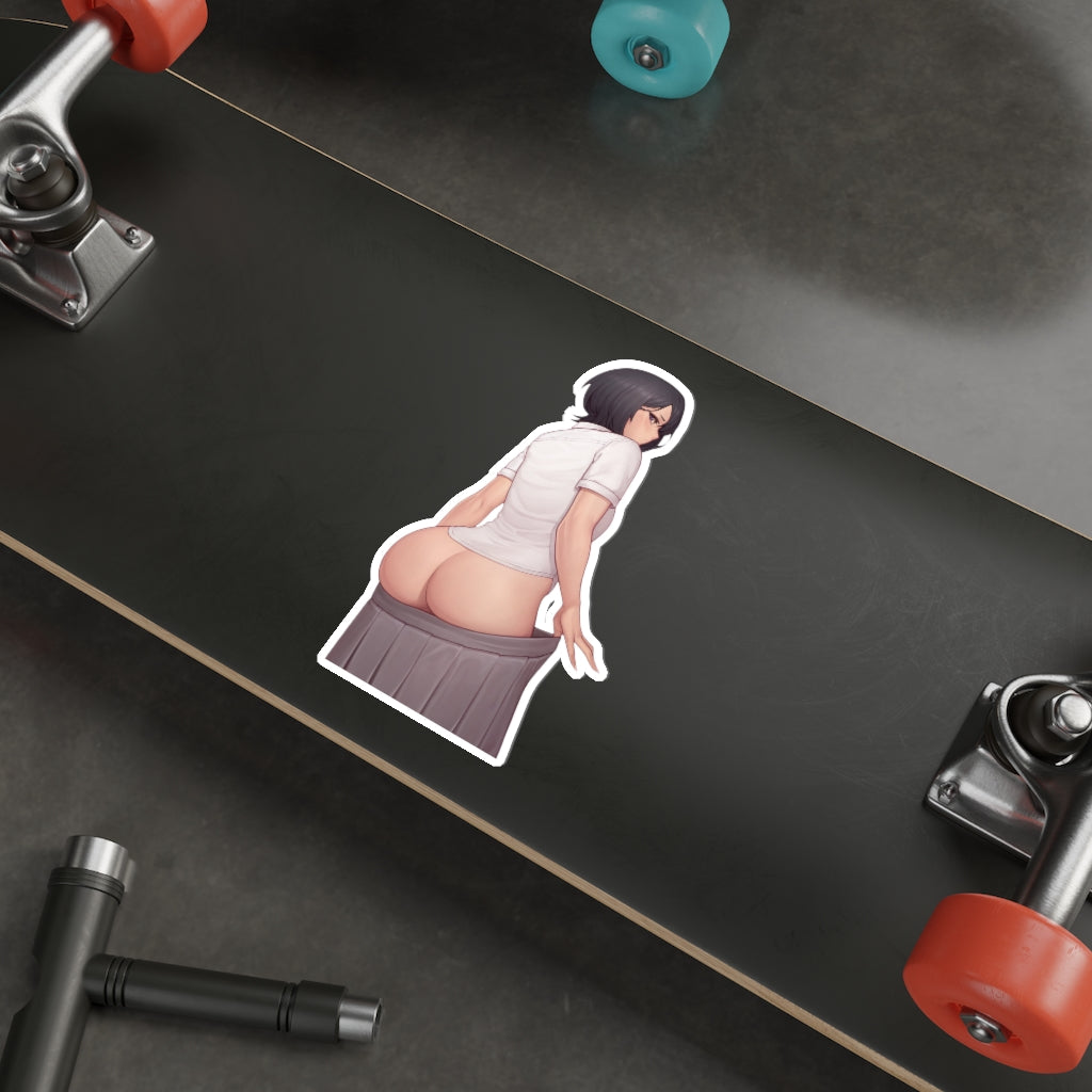 Thick Butt Seifuku Kuchiki Rukia Bleach Sexy Anime Waterproof Sticker - Ecchi Vinyl Decal