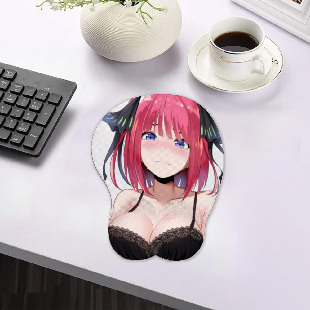 Anime 3D Boobs mousepad with Wrist Rest | Sexy Oppai Mouse pad for PC | Oppai mousepad with wrist support