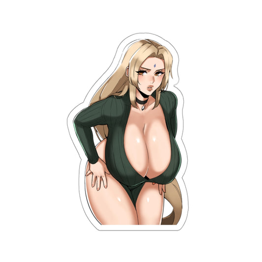 Tsunade Naruto Big Tits Cleavage Waterproof Sticker - Ecchi Vinyl Decal