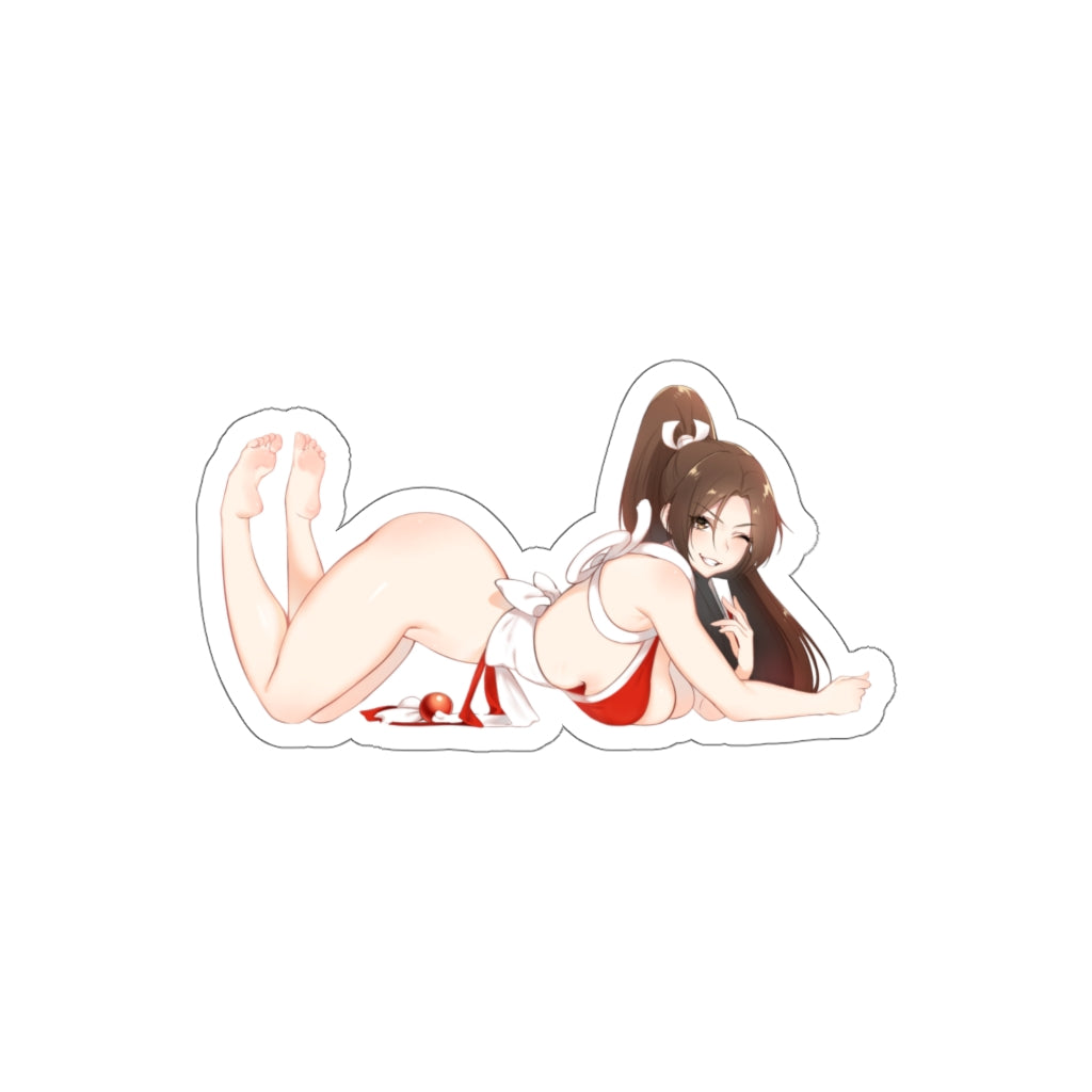 Mai Sexy Vinyl Waterproof Sticker - Large Ecchi KoF Decal