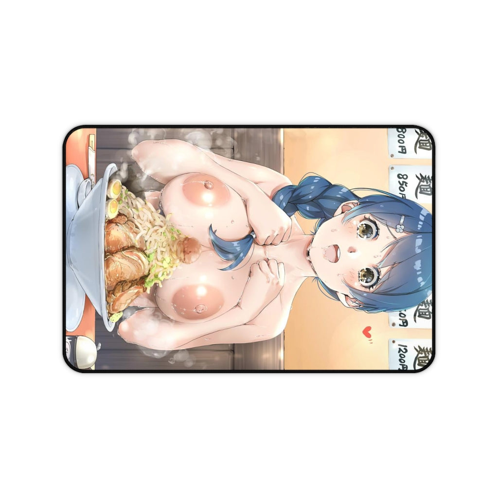 Food Wars Sexy Mousepad - Big Boobs Megumi Tadokoro Monster Ramen Challenge Desk Mat - Ecchi Playmat