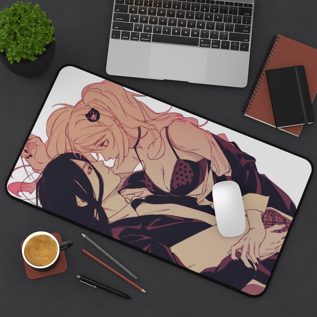 Danganronpa Sexy Mousepad - Junko Enoshima And Izuru Kamukura Desk Mat - Ecchi Gaming Playmat