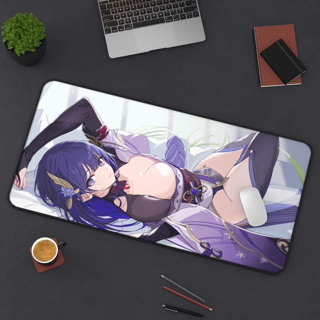 Sexy Raiden Shogun Genshin Impact Desk Mat - Non Slip Mousepad