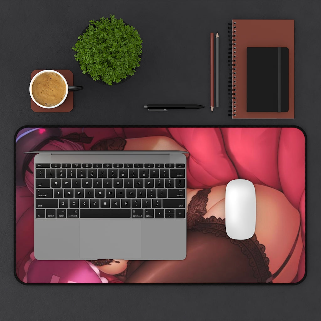 Punishing Gray Raven Sexy Mousepad - Thick Dessert Boobs Ella Ecchi Desk Mat - Naughty Playmat