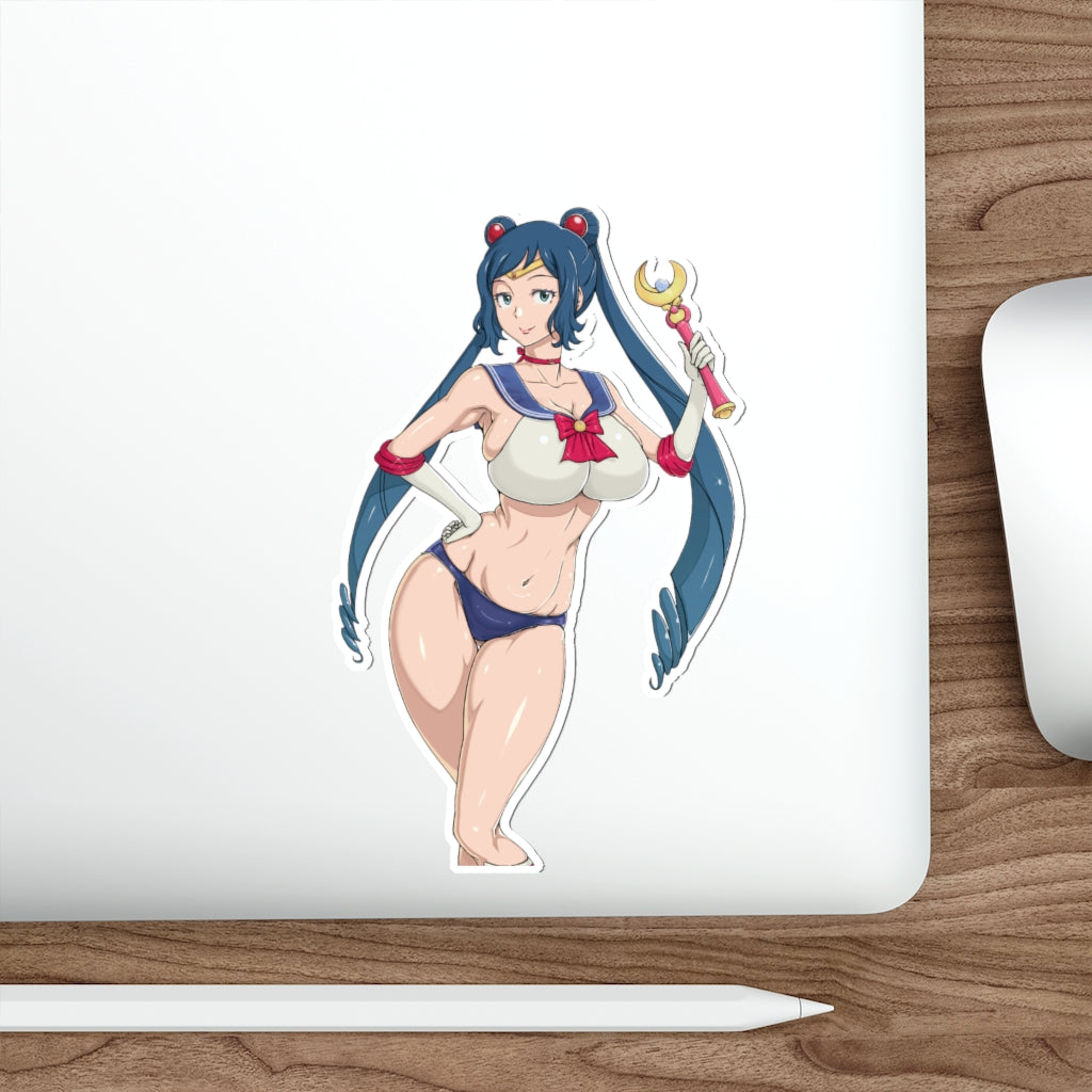 Gundam X Sailor Moon Waterproof Sticker - Rinko Iori Ecchi Vinyl Anime Car Decal - Feet Fetish