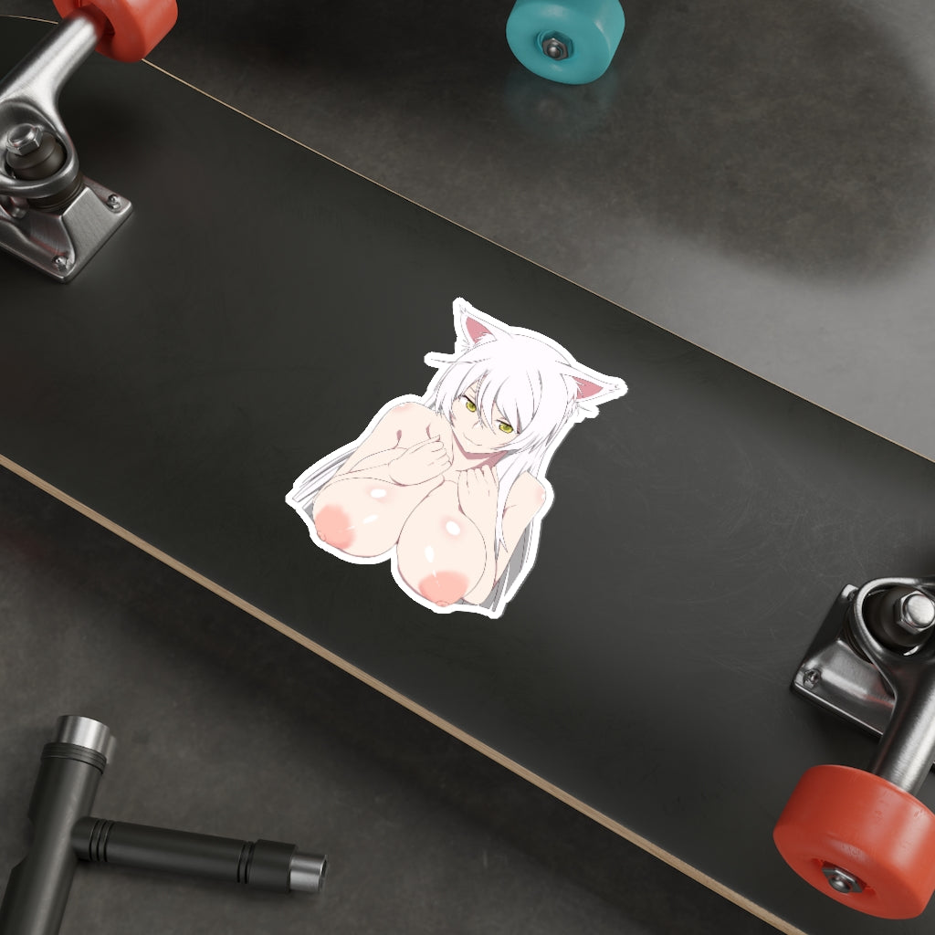 Nude Tits Black Hanekawa Monogatari Waterproof Sticker - Ecchi Vinyl Decal