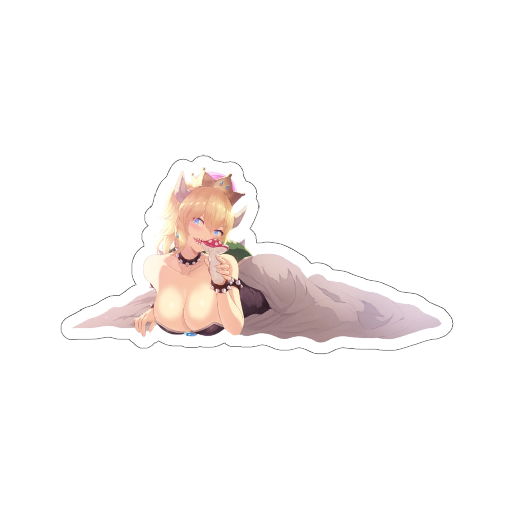 Bowsette Mushroom Waterproof Sticker - Ecchi Vinyl Anime Car Decal