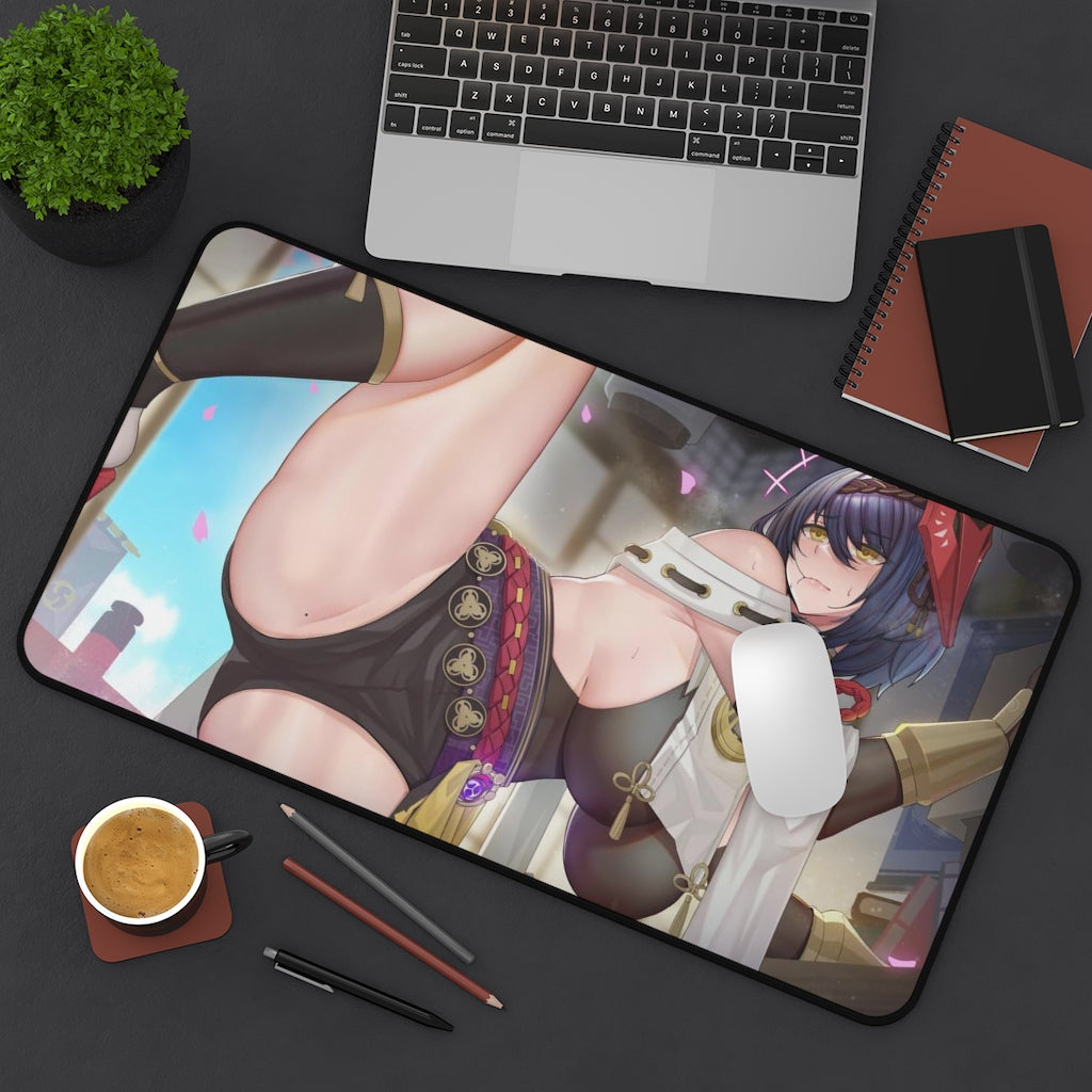 Sexy Kujou Sara Genshin Impact Desk Mat - Non Slip Mousepad