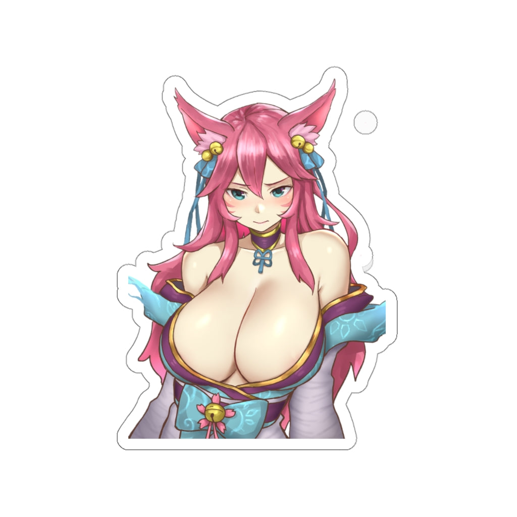 Big Boobs Spirit Blossom Ahri League of Legends Waterproof Sticker - Ecchi Vinyl Decal