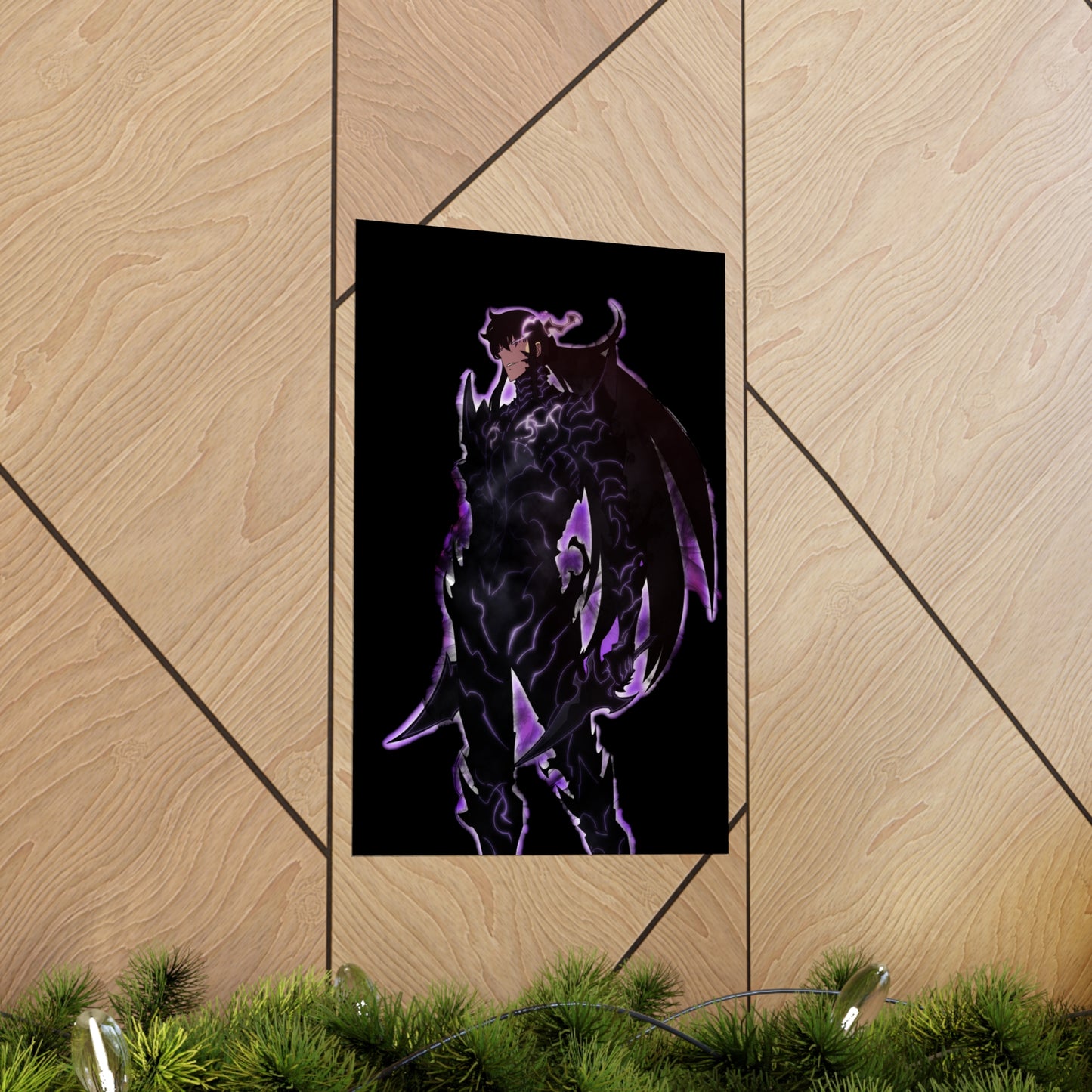 Solo Leveling Poster - Premium Matte Vertical Poster - Sung Jin Woo God Form Anime Wall Art Decor