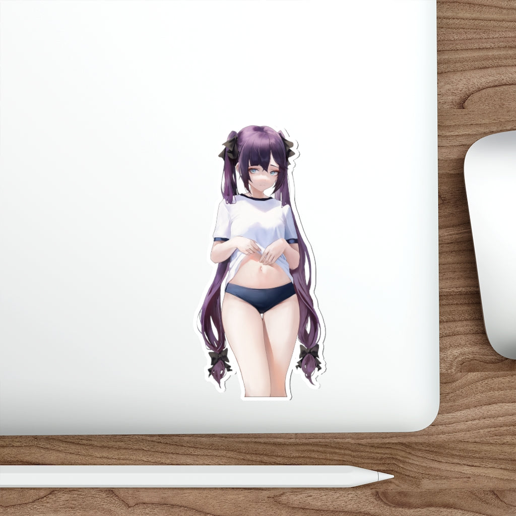 Sexy Gym Uniform Mona Genshin Impact Waterproof Sticker - Ecchi Vinyl Decal