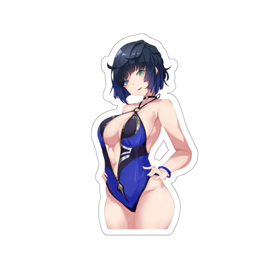 Sexy Swimsuit Yelan Genshin Impact Waterproof Sticker - Ecchi Vinyl Decal