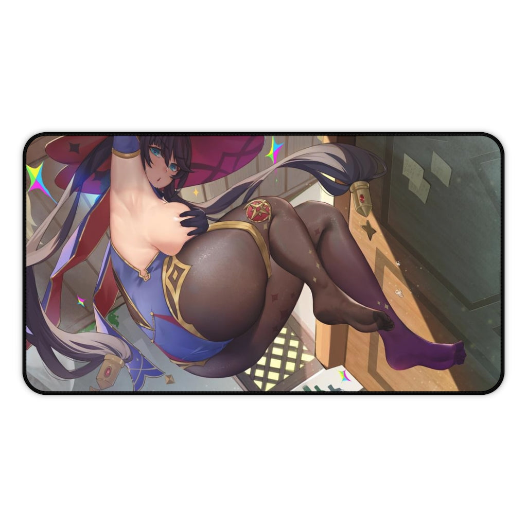 Genshin Impact Sexy Mousepad - Thick Mona Gaming Desk Mat - Ecchi Playmat