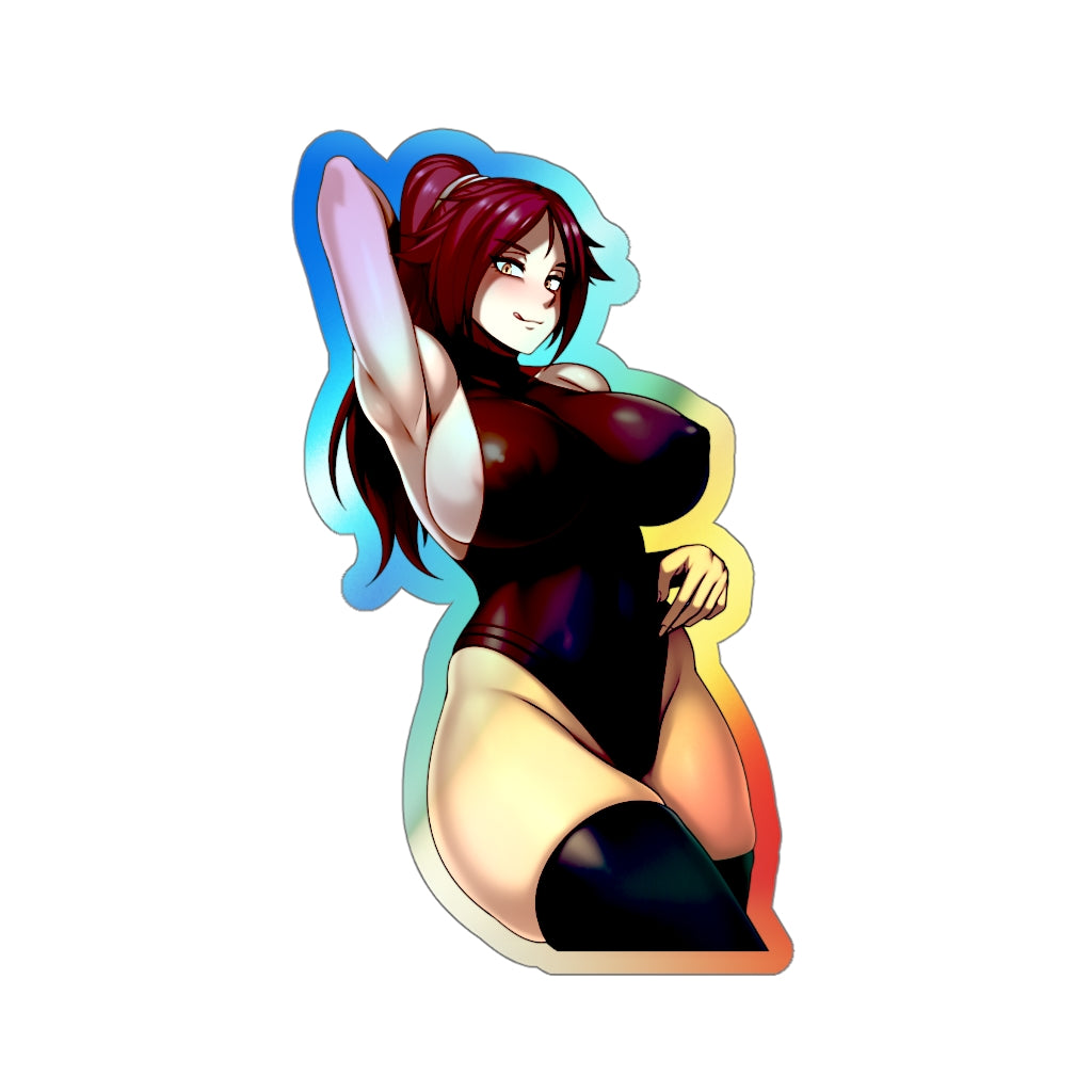 Sexy Yoruichi Holographic Sticker Anime - Bleach Anime Ecchi Holographic Car Decal