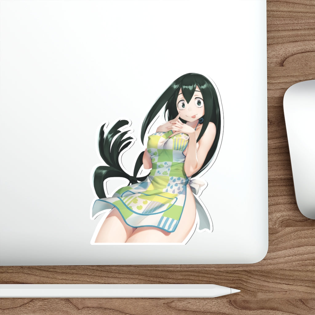 Tsuyu Asui Sexy Apron Waterproof Sticker - Ecchi Anime Froppy My Hero Academia Vinyl Car Decal