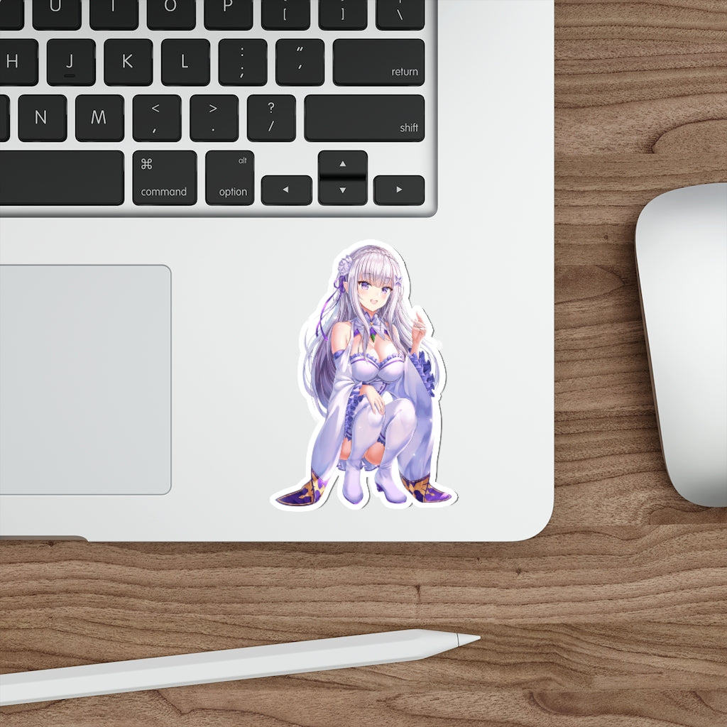 Re Zero Emilia Sexy Princess Waterproof Sticker - Ecchi Vinyl Decal