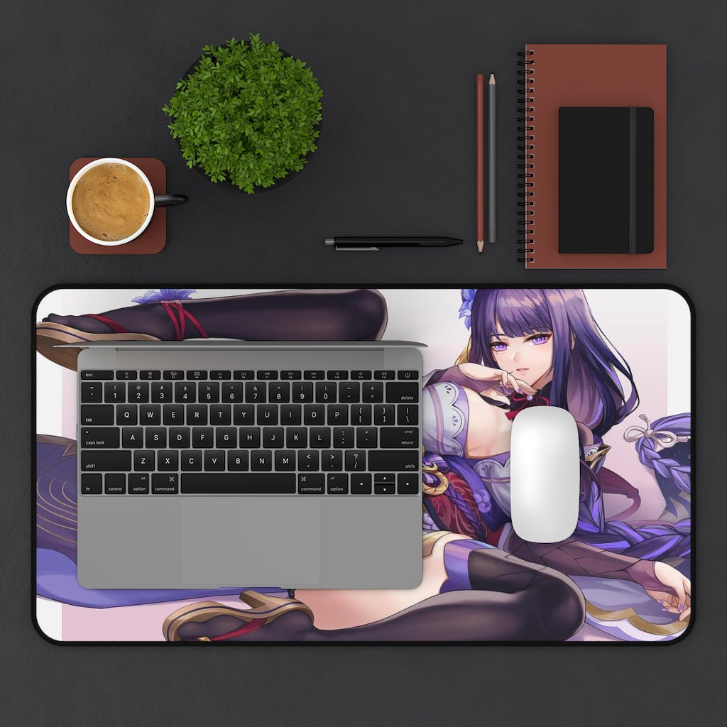 Genshin Impact Mousepad - Ecchi Raiden Shogun Large Desk Mat - Mouse Pad - MTG Playmat