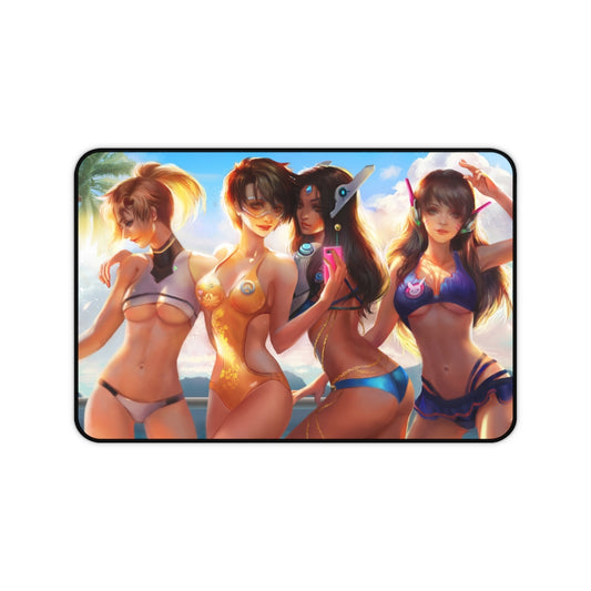 D.Va Mercy Tracer and Symmetra Overwatch Bikini Waifus Mousepad - Gaming Playmat