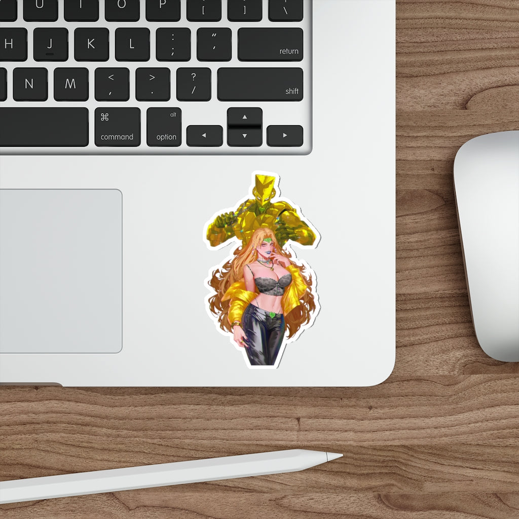 JoJo Sexy Female Dio and The World Waterproof Sticker - Ecchi Vinyl Decal