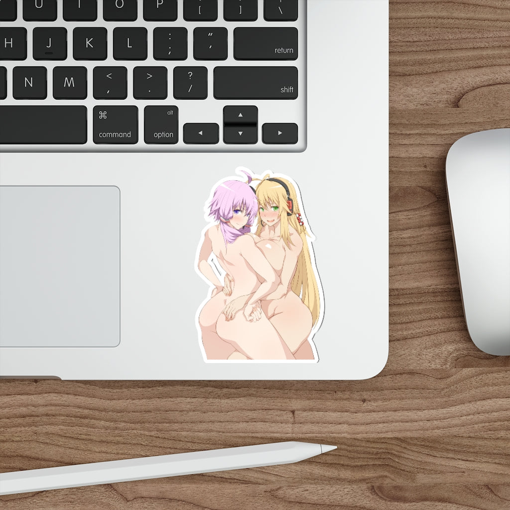 Autocollant imperméable à l’eau Nude Yuzuki Yukari et Tsurumaki Maki Voiceroid Yuri - Ecchi Vinyl Decal