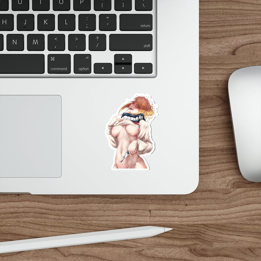 Psycho Himiko Toga Nude Tits Waterproof Sticker - Ecchi Anime My Hero Academia Vinyl Car Decal