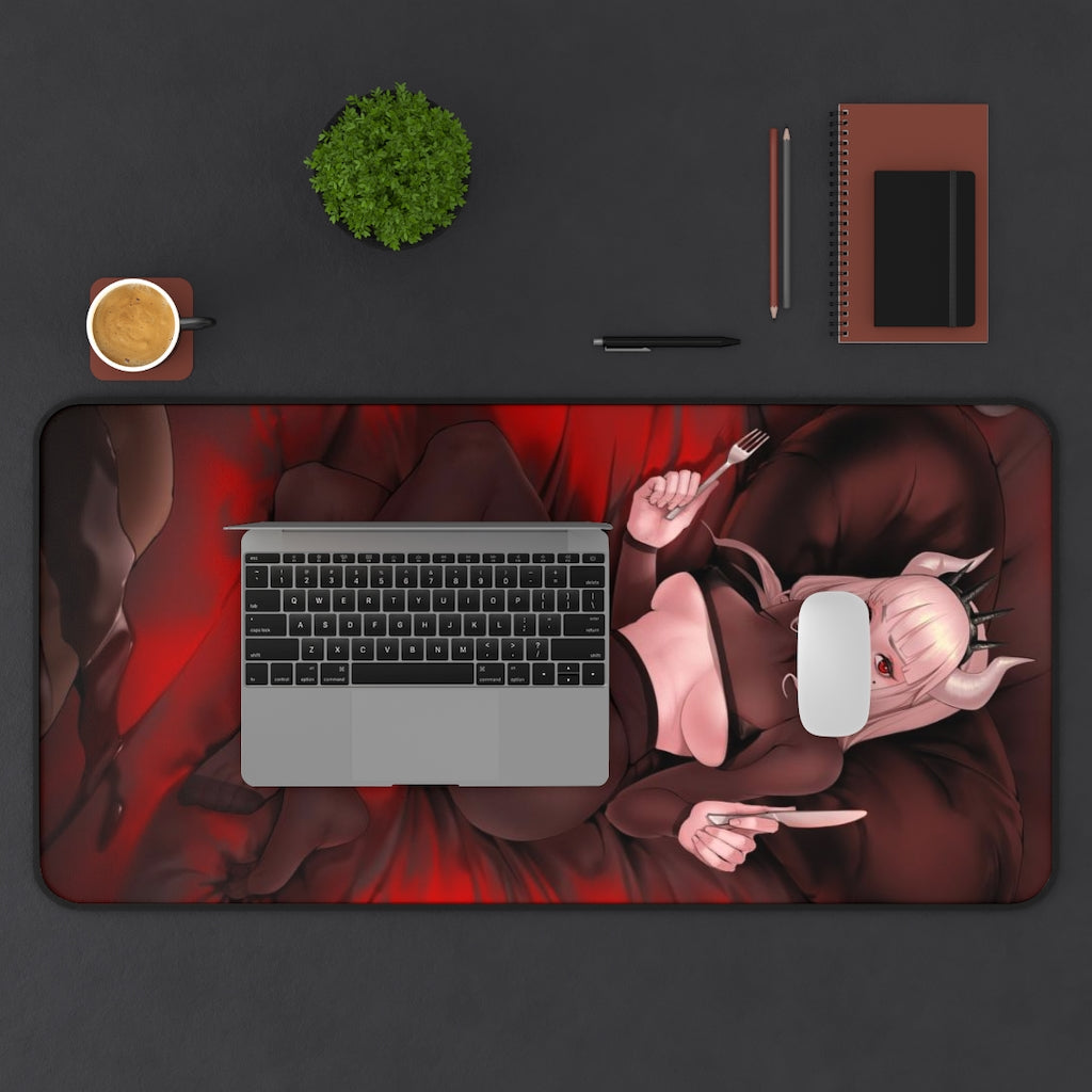 Helltaker Sexy Mousepad - Meal Time Lucifer Gaming Desk Mat - Ecchi Playmat