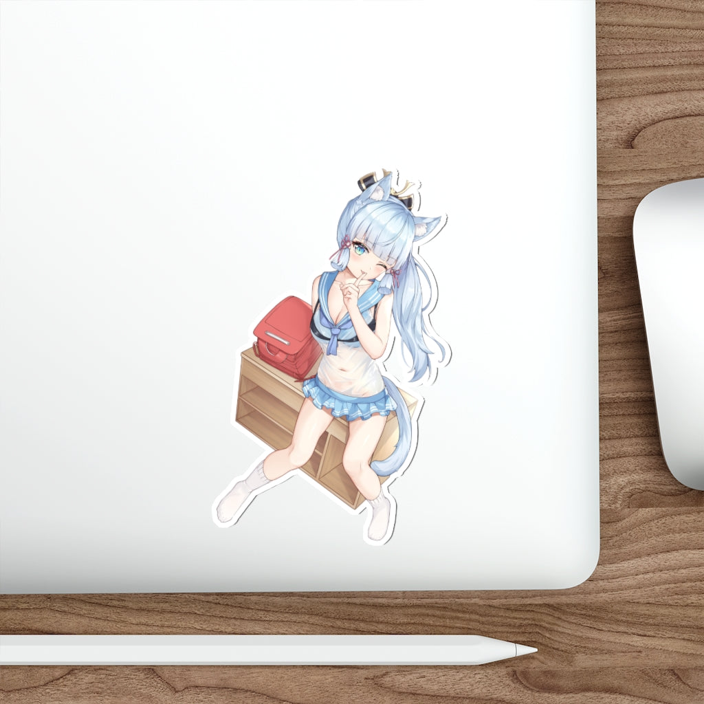 Kawaii Ayaka Waterproof Sticker - Genshin Impact Ecchi Vinyl Decal