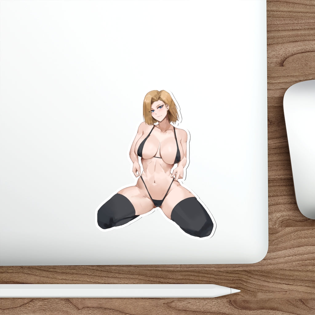 Dragon Ball Waterproof Sticker - Thicc Android 18 Ecchi Vinyl Anime Car Decal