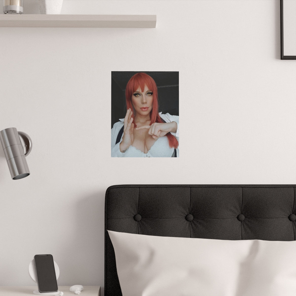 Affiche en satin Geekareen Makima Cosplay - Ero Cosplay Wall Art