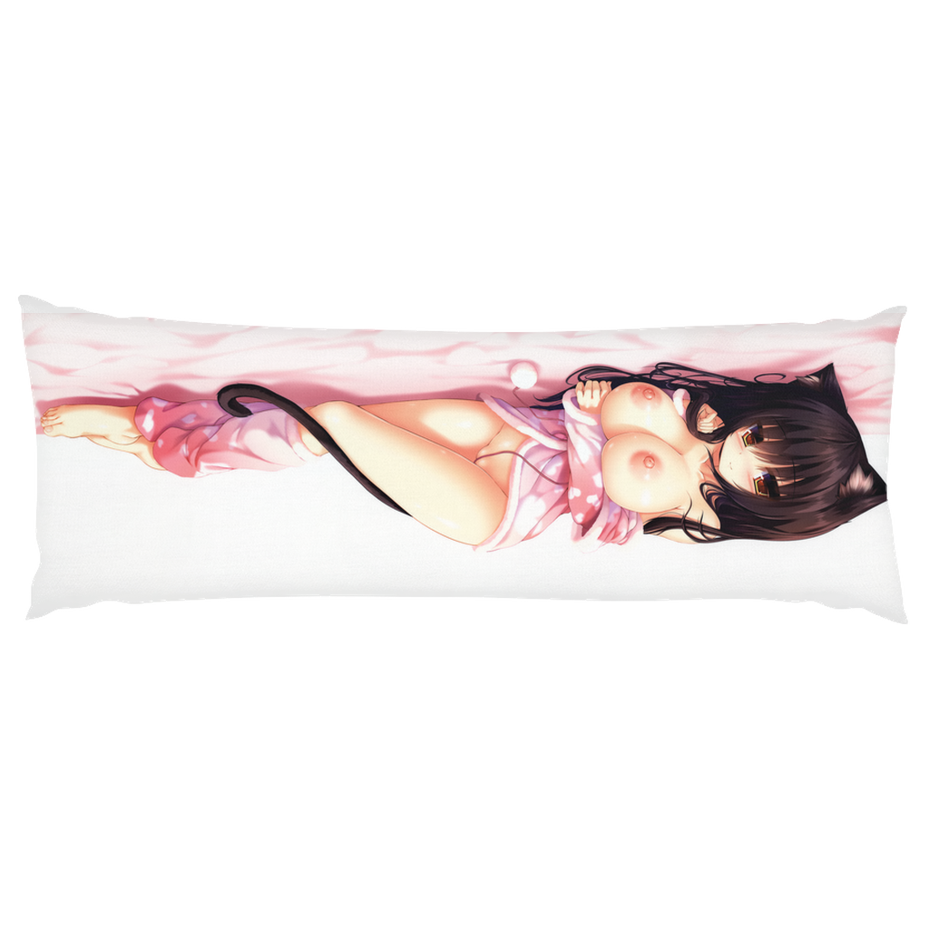 Neko Girl Brunette Anime Body Pillow - Hentaii Dakimakura