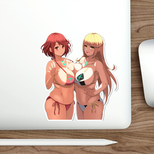 Bikini Pyra and Mythra Xenoblade Waterproof Sticker - Ecchi Vinyl Decal