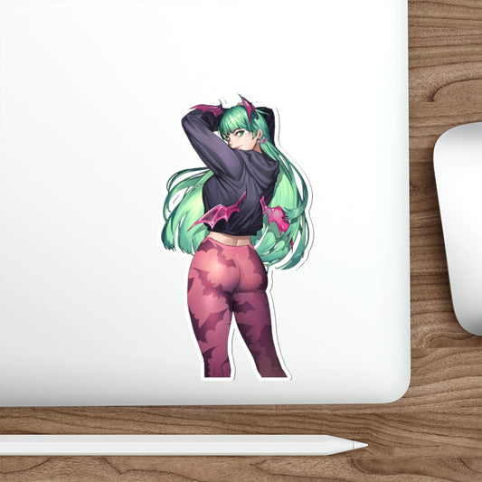 Autocollant en vinyle Ecchi imperméable avec fesses sexy de Morrigan Aensland de Darkstalkers - Autocollant en vinyle Ecchi