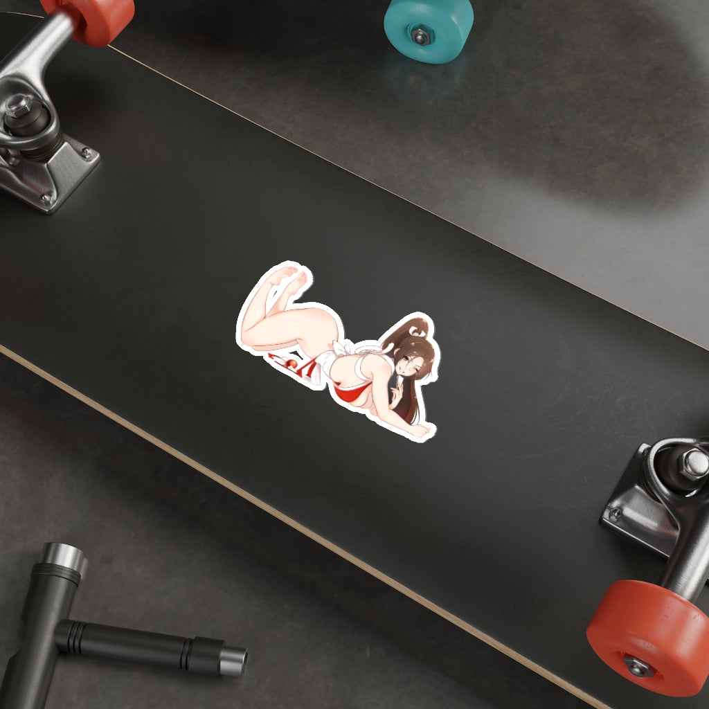 Mai Sexy Vinyl Waterproof Sticker - Large Ecchi KoF Decal