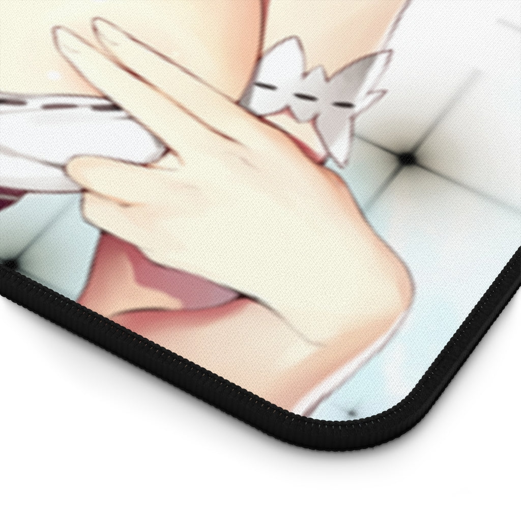 Re:Zero Anime Mousepad - Ram And Rem Covering Nipples - Large Desk Mat - Ecchi Mouse Pad - Sexy Playmat