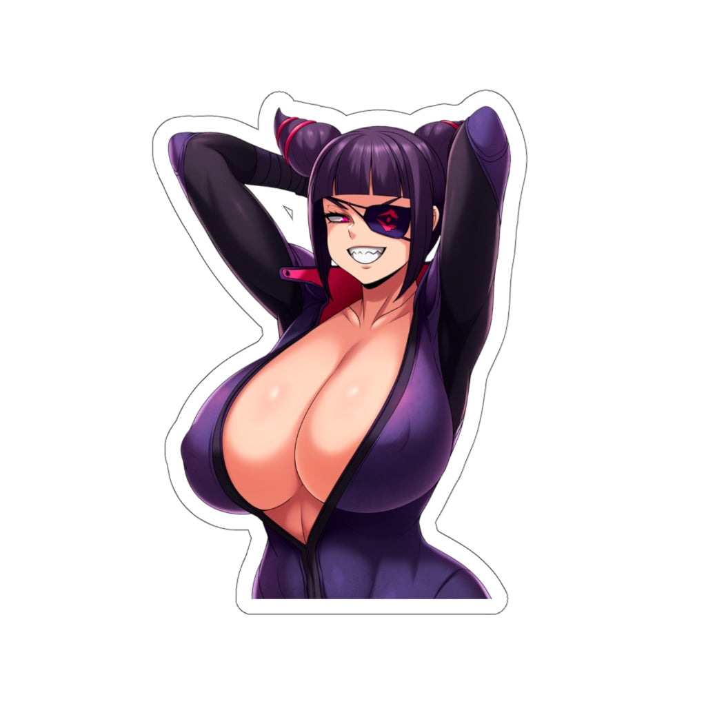 Big Boobs Juri Street Fighter Waterproof Sticker - Ecchi Vinyl Decal