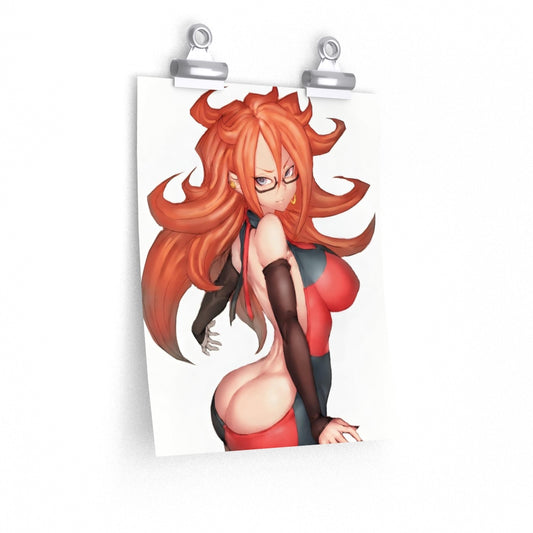 Android 21 Dragon Ball Poster - Lewd Premium Matte Vertical Poster - Adult Wall Art