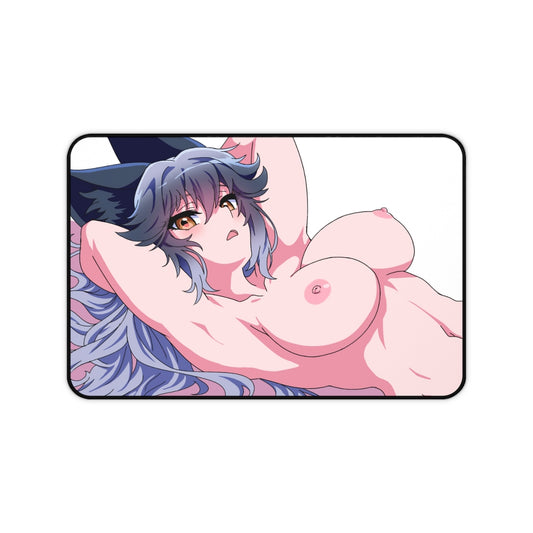 Silver Fox Kemono Friends Nude Boobs Mousepad - Gaming Playmat