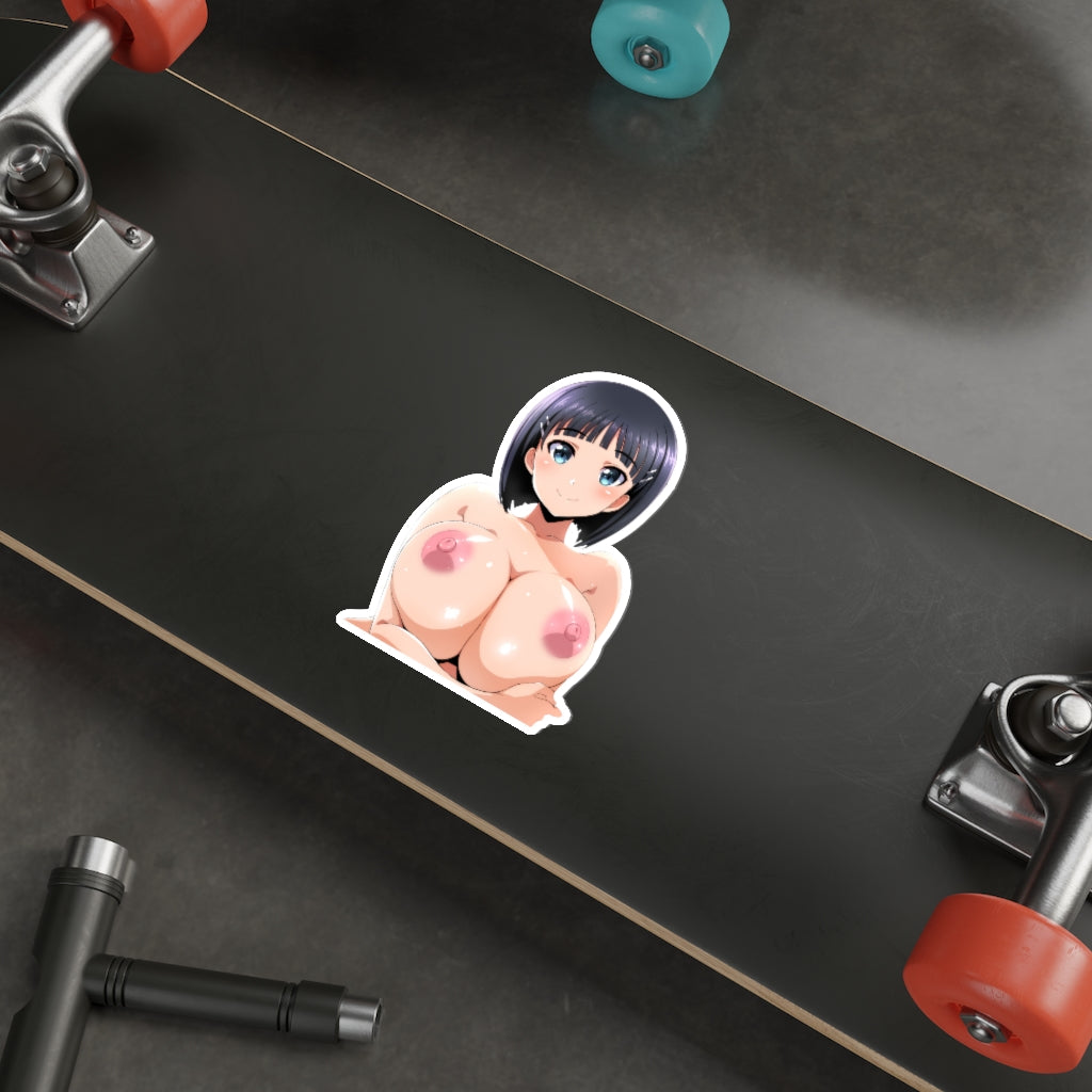 Topless Kirigaya Suguha Sword Art Online Peeker Waterproof Sticker - Ecchi Vinyl Decal