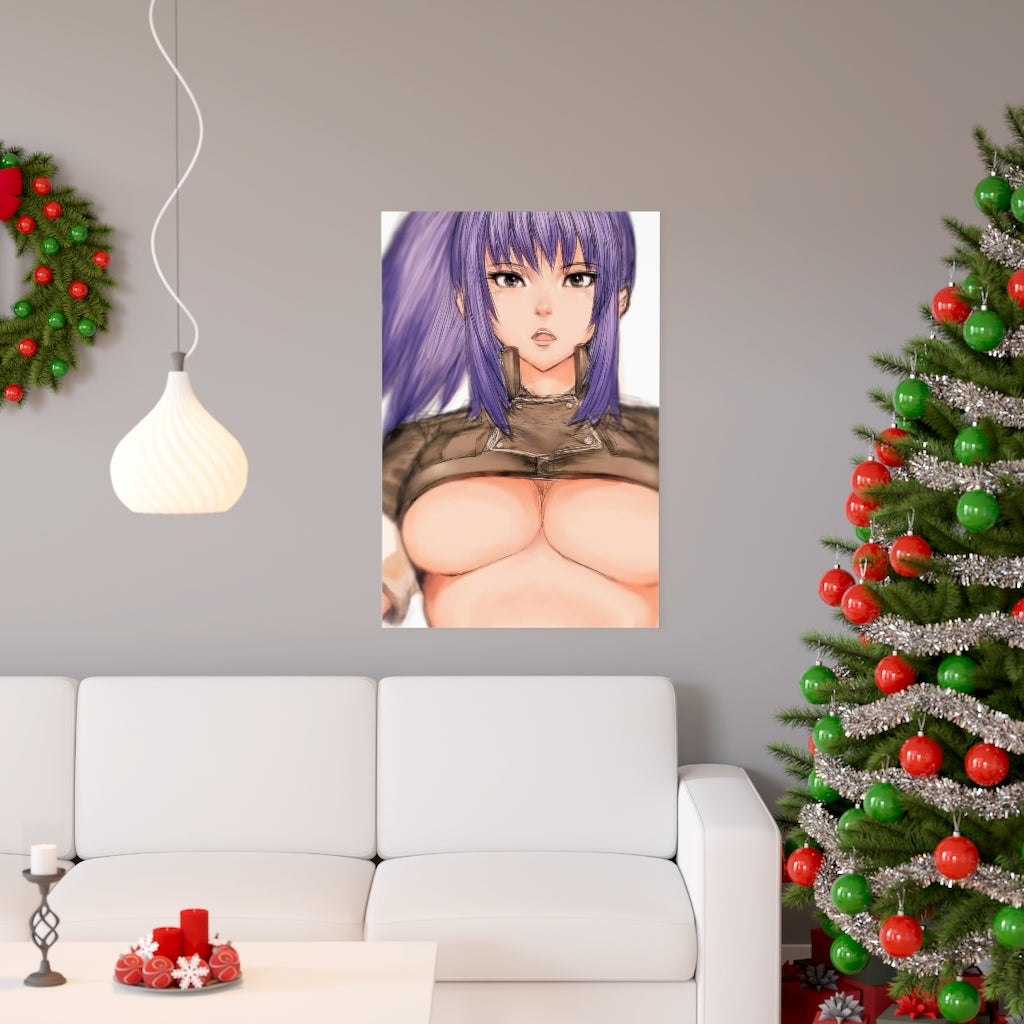 Underboobs Leona Heidern The King Of Fighters Poster - Lewd Premium Matte Vertical Poster - Adult Wall Art