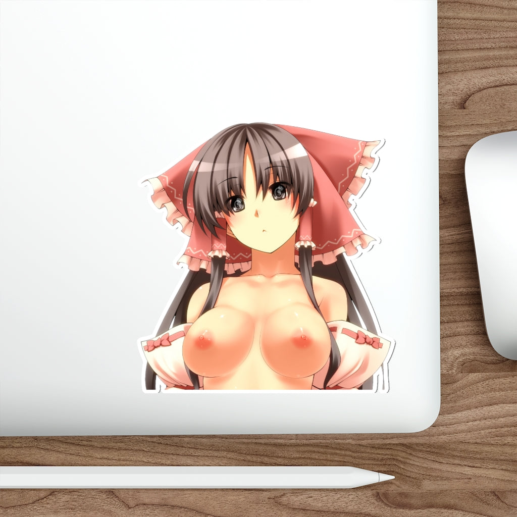 Touhou Reimu Hakurei Topless Tits Waterproof Sticker - Ecchi Vinyl Decal