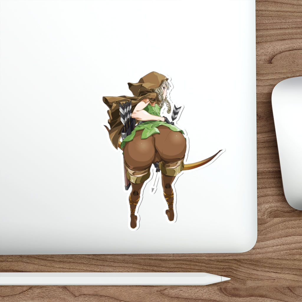 Big Elf Butt Dragon's Crown Waterproof Sticker - Ecchi Vinyl Decal