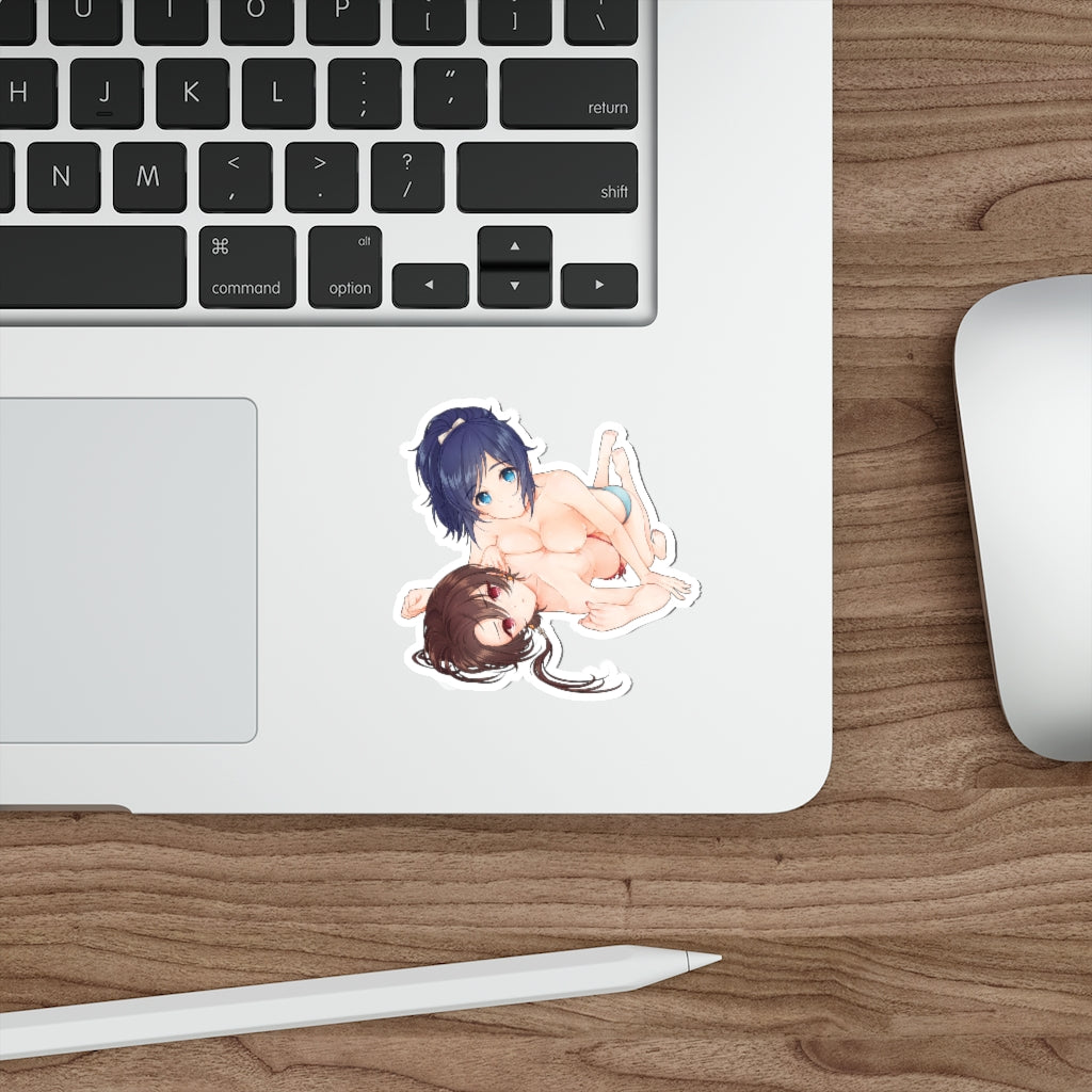 Touken Ranbu Nude Yuri Waifus Kiyomitsu and Yasusada Waterproof Sticker - Ecchi Vinyl Decal