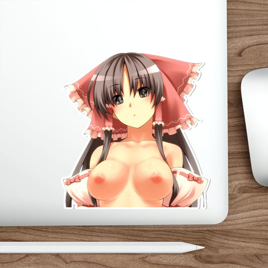 Touhou Reimu Hakurei Topless Tits Waterproof Sticker - Ecchi Vinyl Decal