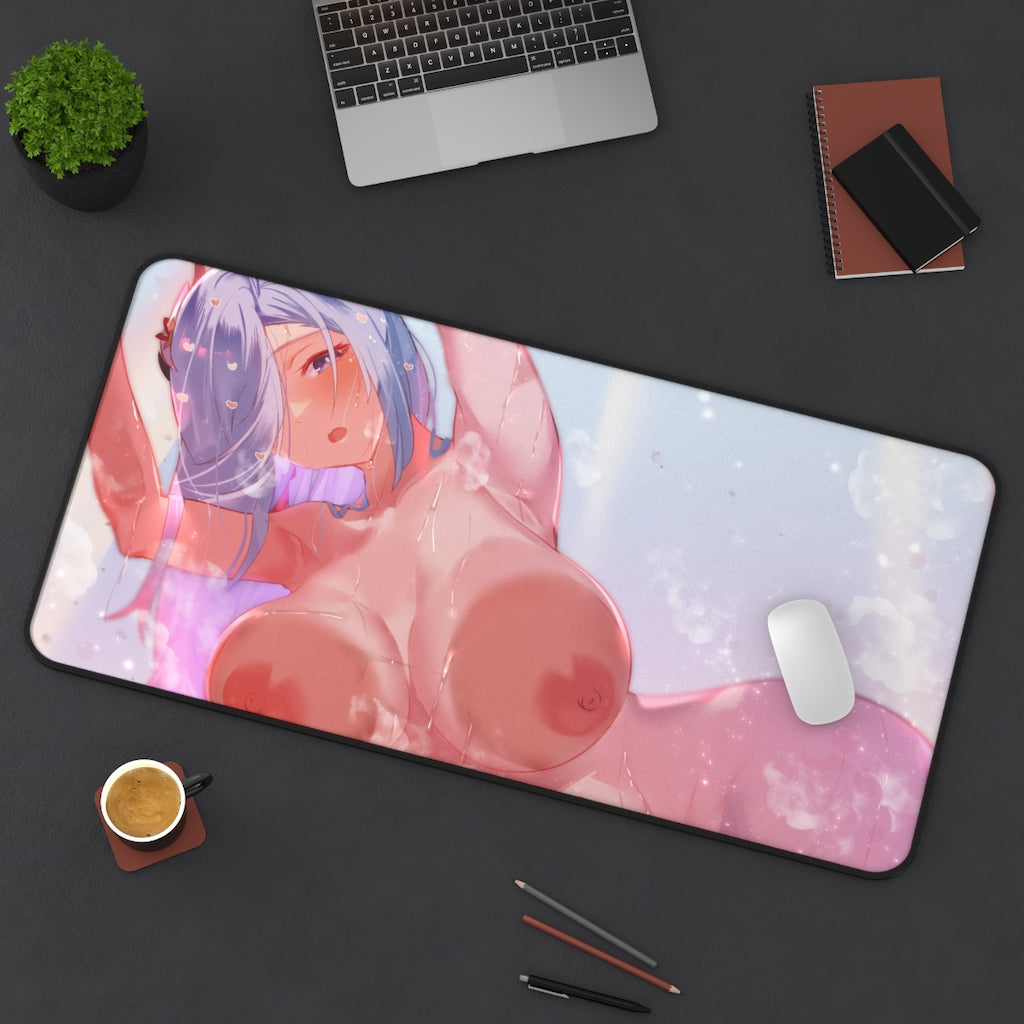 Nude Tits Shenhe Genshin Impact Desk Mat - Non Slip Mousepad