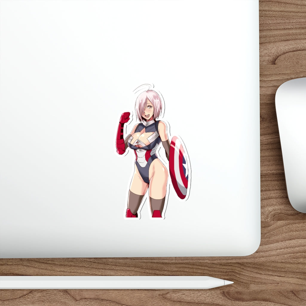 Captain America Mash Kyrielight Waterproof Sticker - Ecchi Vinyl Decal