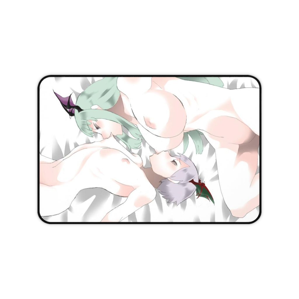 Morrigan and Lilith Aensland Darkstalkers Desk Mat - Non Slip Mousepad