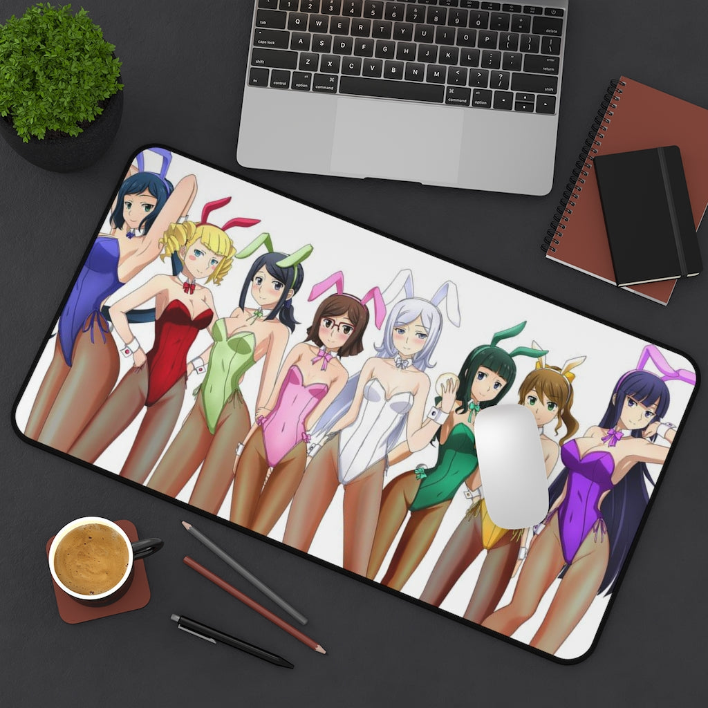 Gundam Mousepad - Bunny Waifus Desk Mat - Large Ecchi Mouse Pad