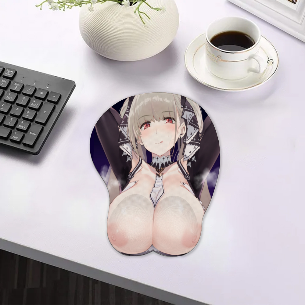 Anime 3D Boobs mousepad with Wrist Rest | Sexy Oppai Mouse pad for PC | Oppai mousepad with wrist support